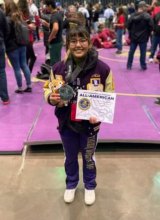 Lemoore High School's Mia Meno, a senior with the girls' wrestling team, wrestled her way to the finals of the Reno Tournament of Champions before dropping her finals match.